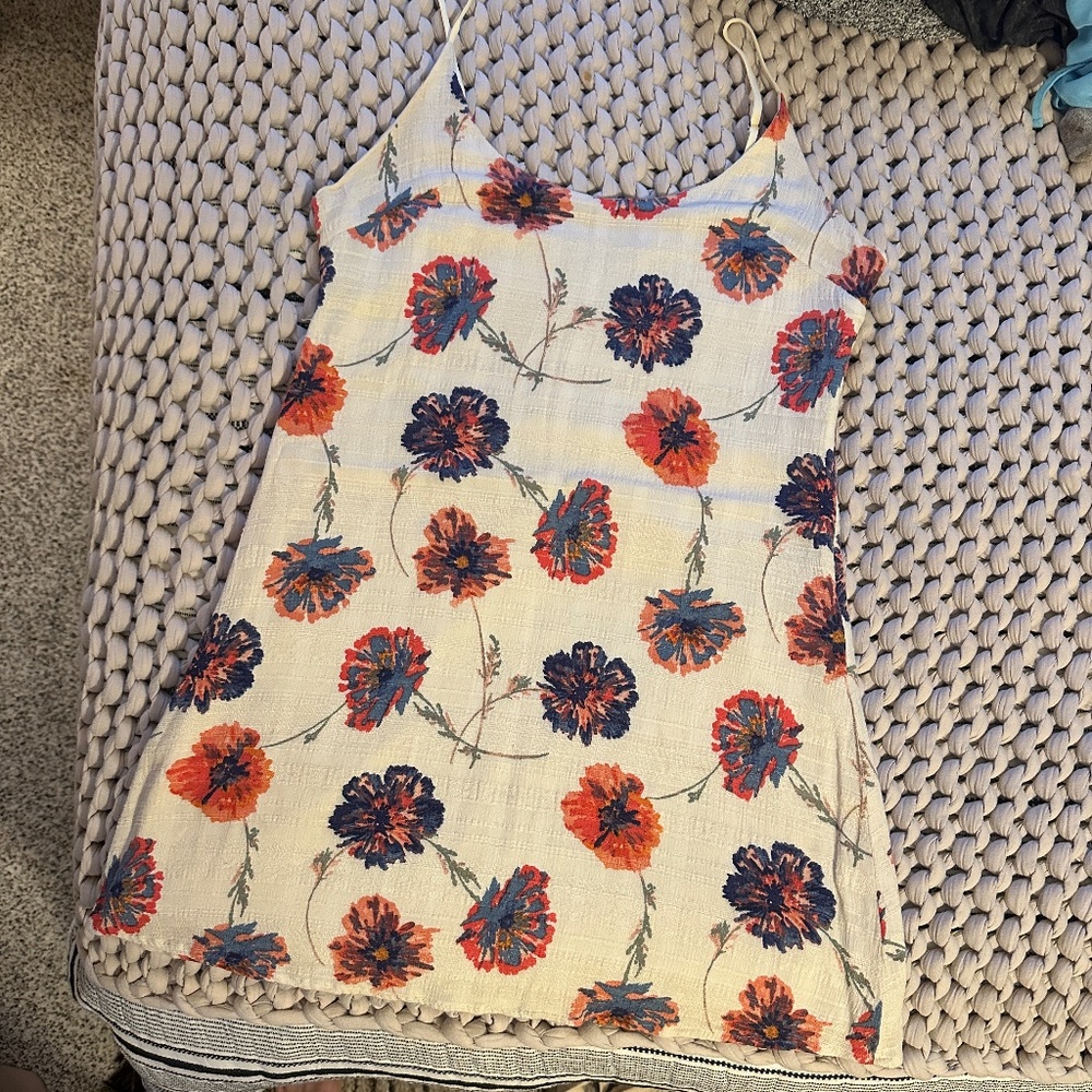 UO Blue and Red floral Mini Dress